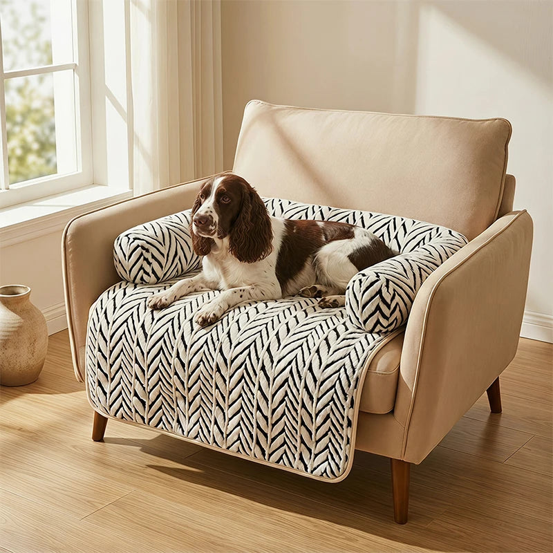 Zebra Plush Cat & Dog Bed Mat