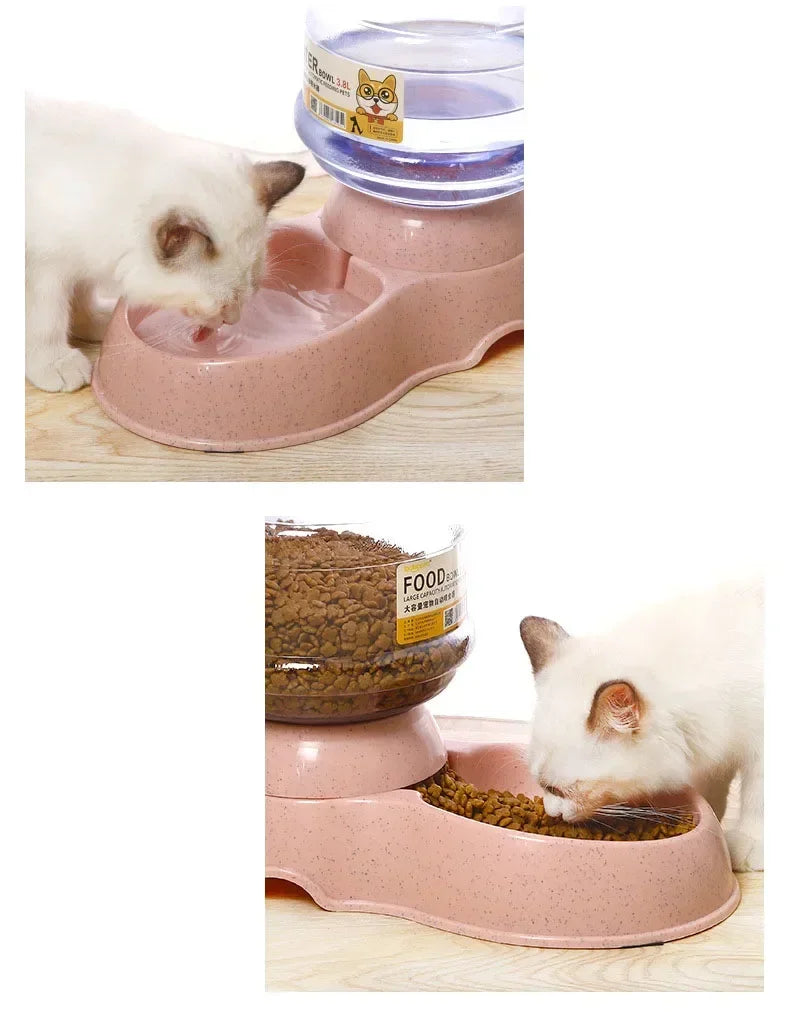 Dog Automatic Feeders Plastic Water Bottle Cat Bowl Feeding