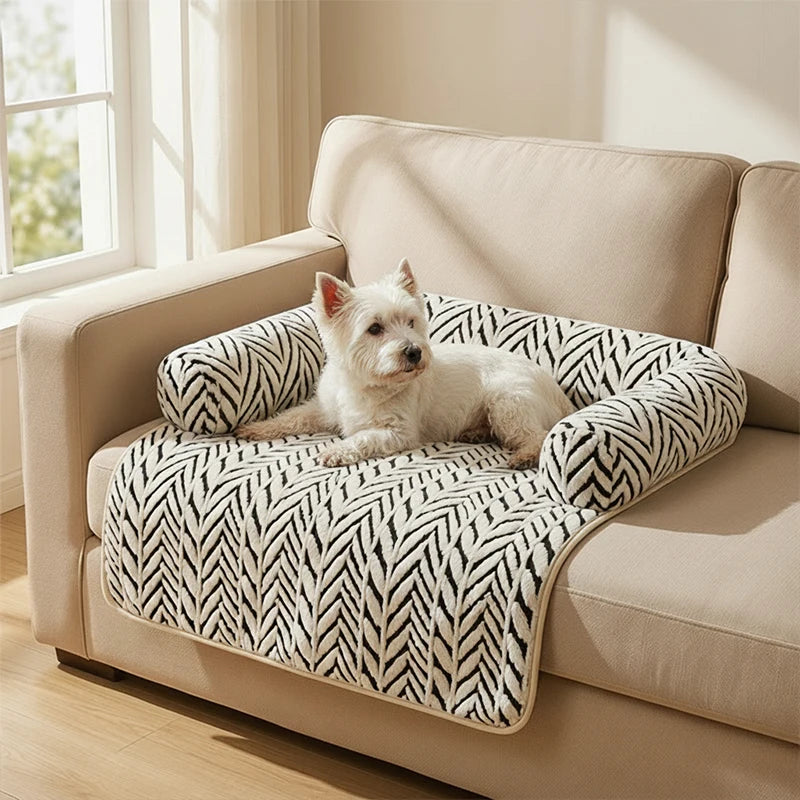 Zebra Plush Cat & Dog Bed Mat