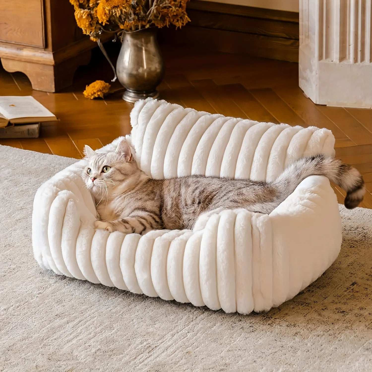 Soft Plush Cat Sofa Bed
