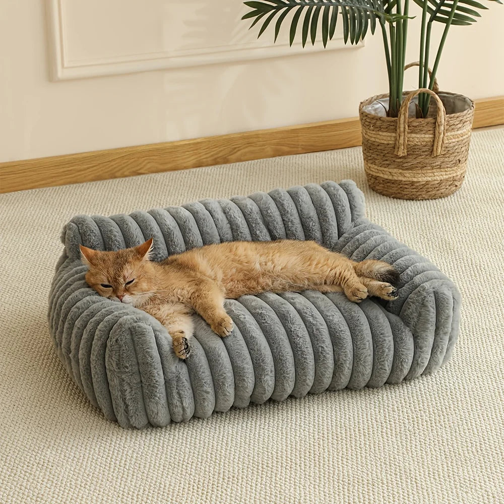Soft Plush Cat Sofa Bed