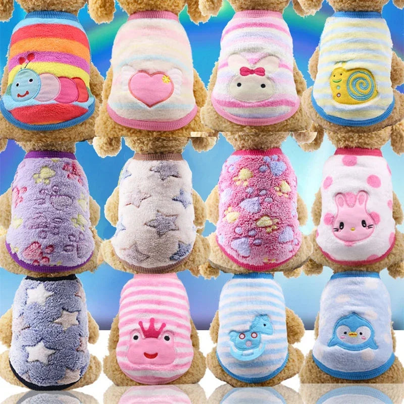 Fleece Dog Hoodie Vest