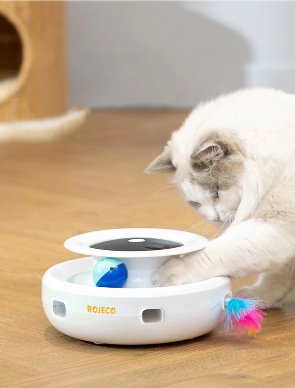 ROJECO 2-in-1 Automatic Cat Toy Set