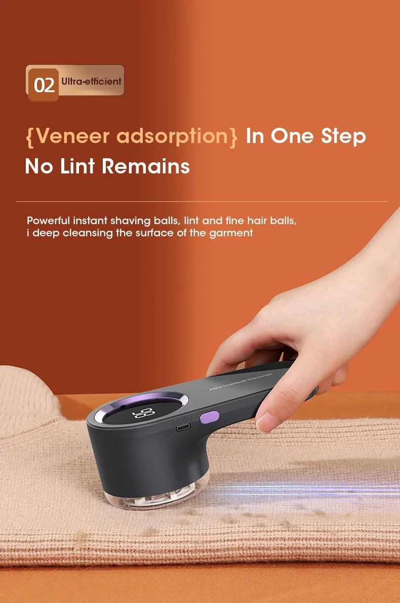 Lint Remover for Clothing LED Digital Electric Pellet Fluff Remover
