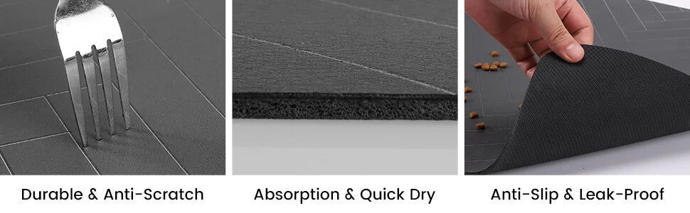 Absorbent Pet Feeding Mat for Dogs & Cats