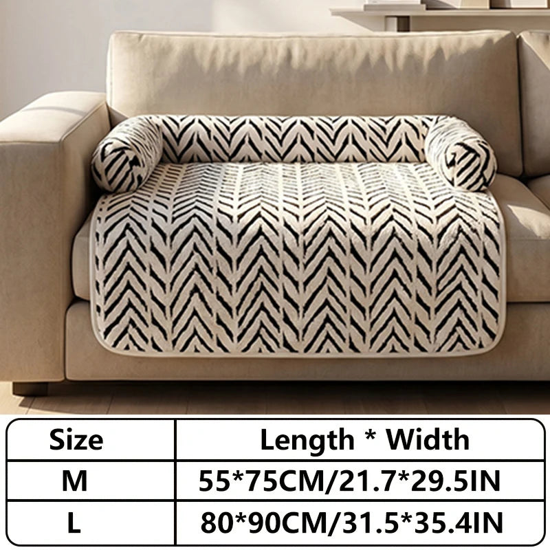 Zebra Plush Cat & Dog Bed Mat