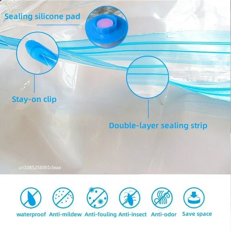Space Saving Compression Bags for Clothes, Quilts & Bedding (1–10 Pack)