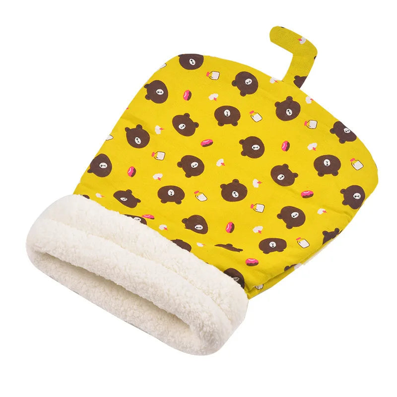 Plush Cat Sleeping Bag Warm Pet Bed Pocket Nest for Cats
