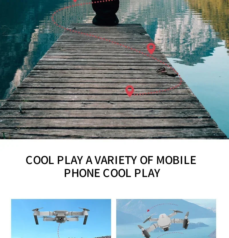 2025 New E88 Pro WIFI FPV Drone Wide Angle HD 4K/1080P Camera  Height Hold Foldable Quadcopter RC Helicopter Toy Gift