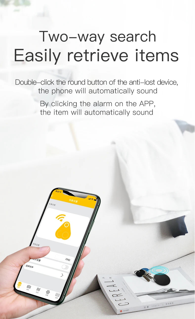 Smart Key Finder & Anti-Lost Locator for Keys, Wallet, Pets & Luggage