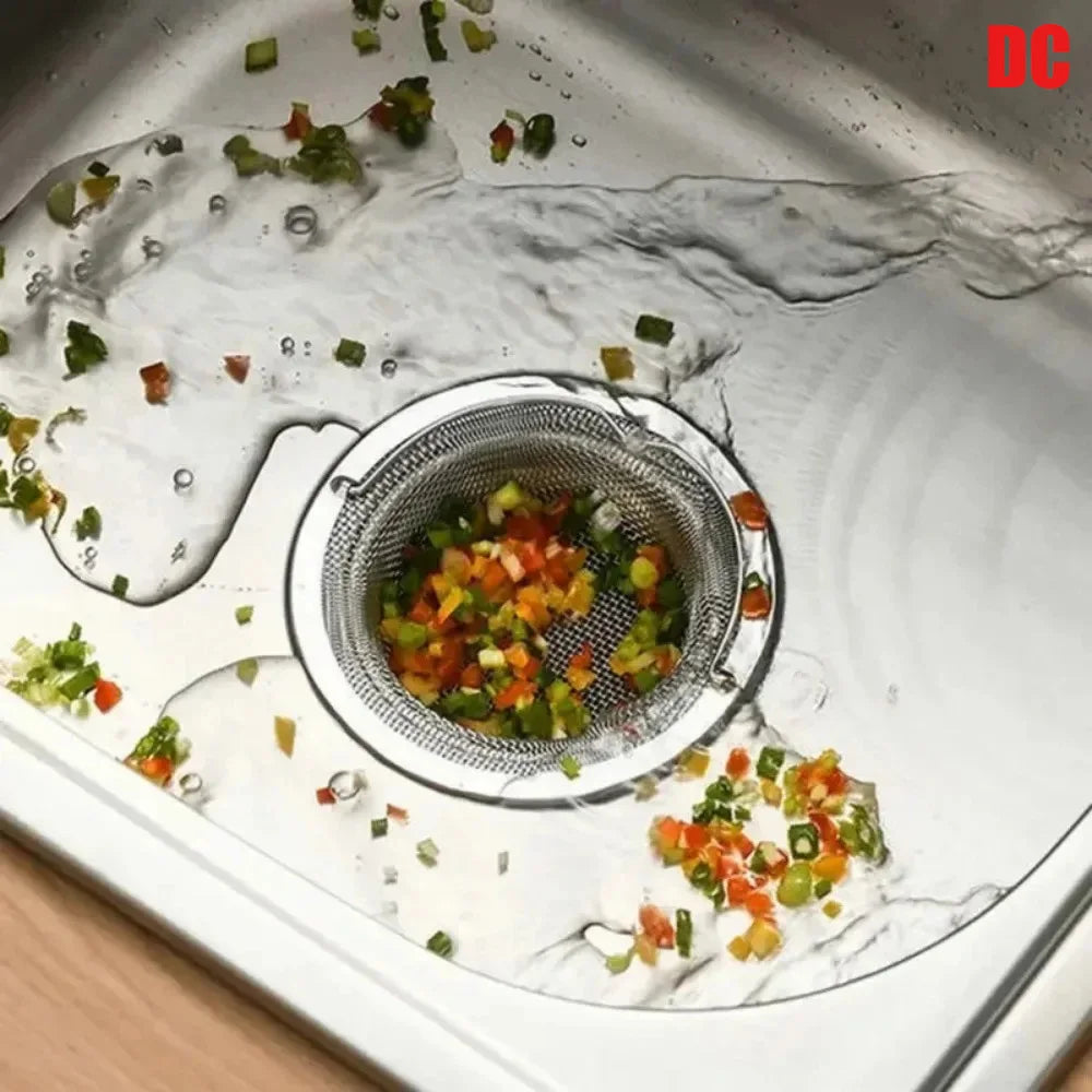 Stainless Steel Kitchen Sink Filter, Garbage Food Residue/Hair Catcher