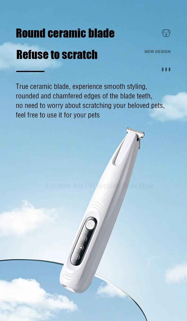 Rechargeable Dog Paw Trimmer with LED Light