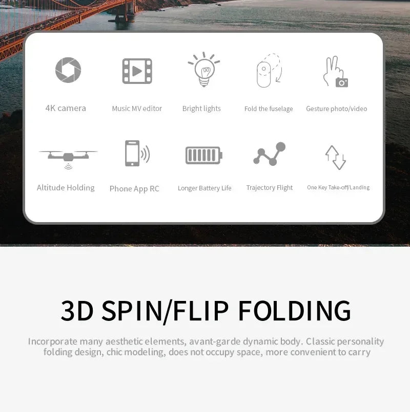 2025 New E88 Pro WIFI FPV Drone Wide Angle HD 4K/1080P Camera  Height Hold Foldable Quadcopter RC Helicopter Toy Gift