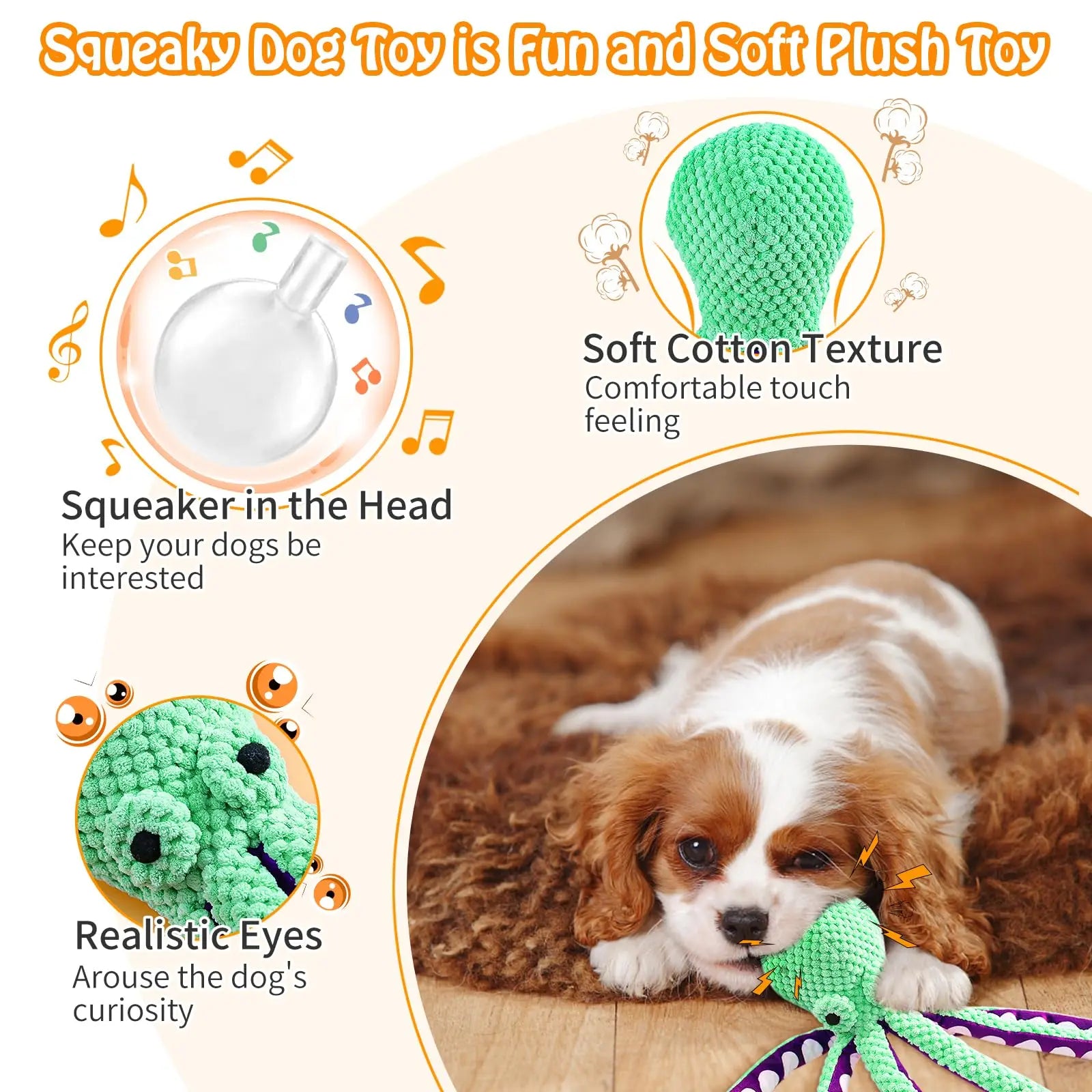 Plush Squeaky Dog Toy Set