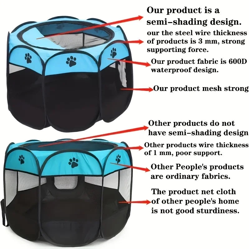 1 piece foldable pet play fence tent, suitable for cats, dogs