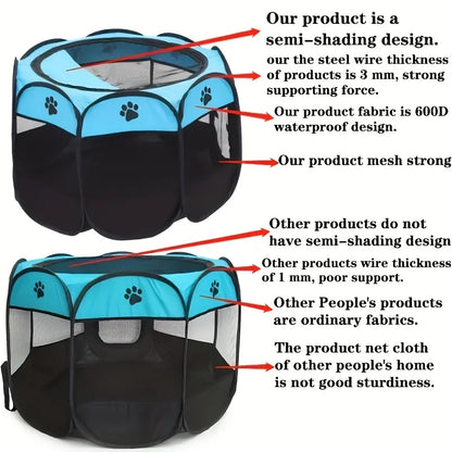 1 piece foldable pet play fence tent, suitable for cats, dogs