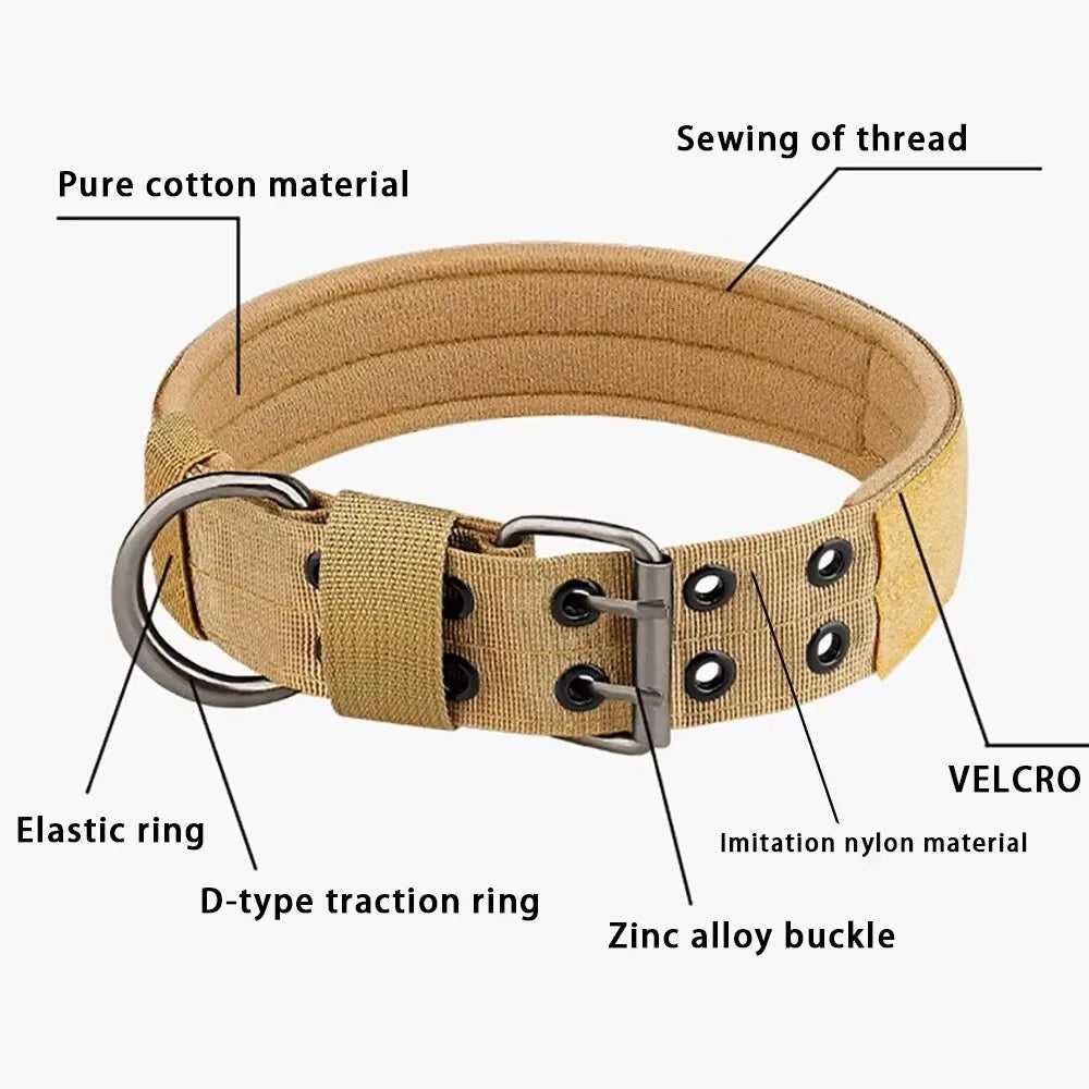 Pet Products Outdoor Tactical Dog Collar Breathability Nylon Collar