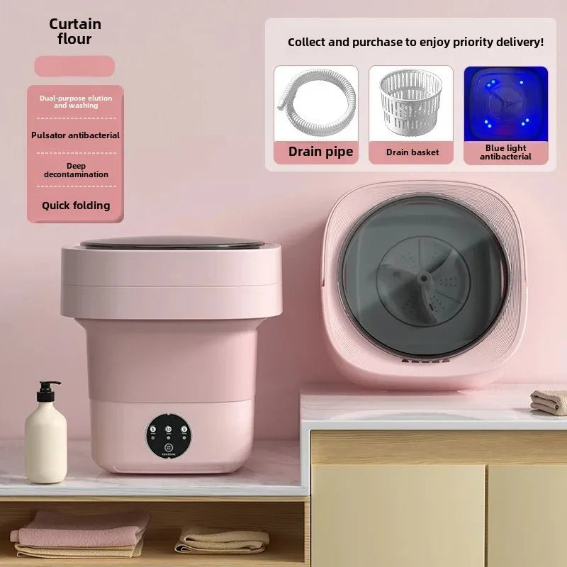 Portable Folding Washing Machine Home Use Integrated