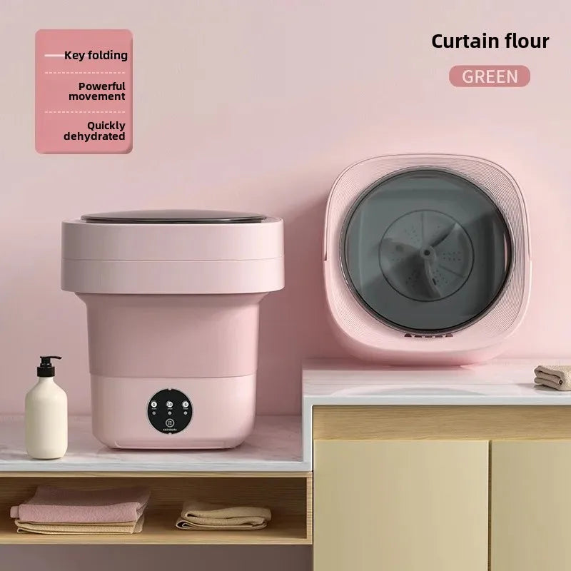 Portable Folding Washing Machine Home Use Integrated 11L Large Capacity Bras Pants Stockings Mini Washing Machine