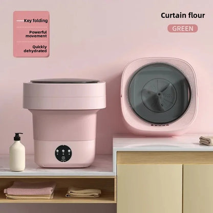 Portable Folding Washing Machine Home Use Integrated 11L Large Capacity Bras Pants Stockings Mini Washing Machine