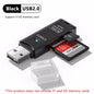 Multi Functional 2-in-1 High-speed USB 3.0/2.0 Card Reader Supports TF SD Card