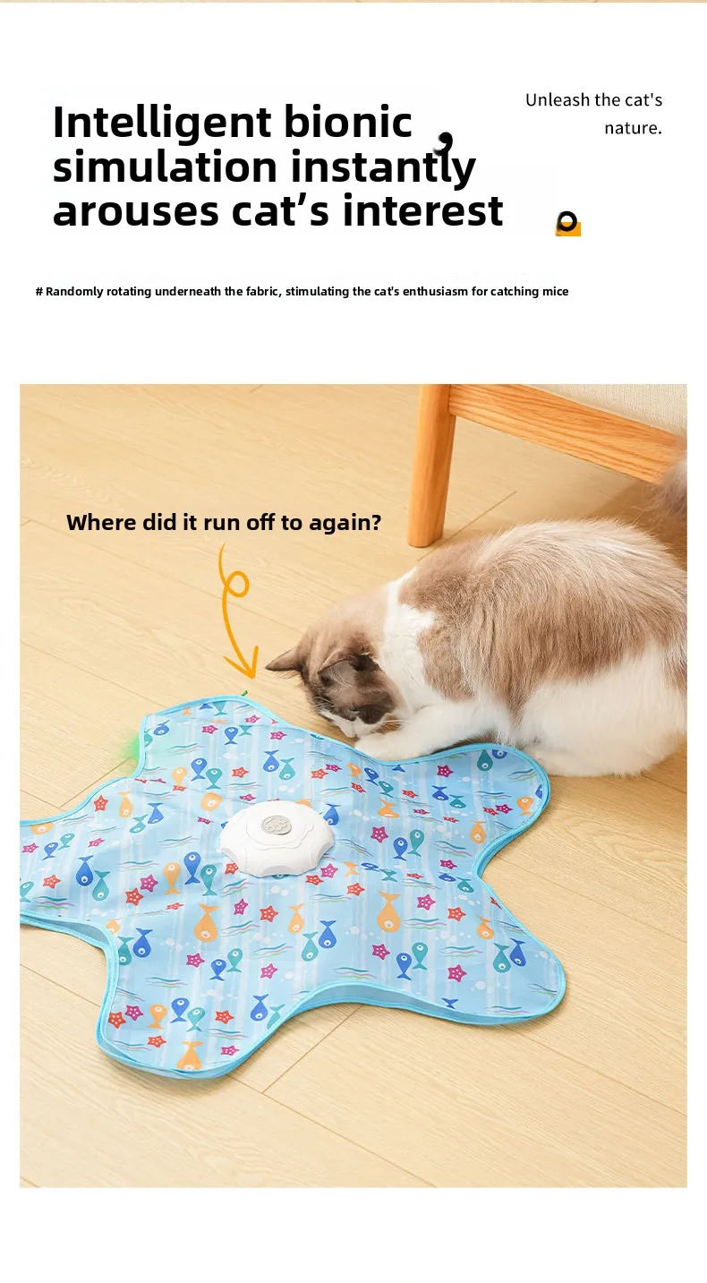 Interactive Automatic Cat Toy with Moving Feathers