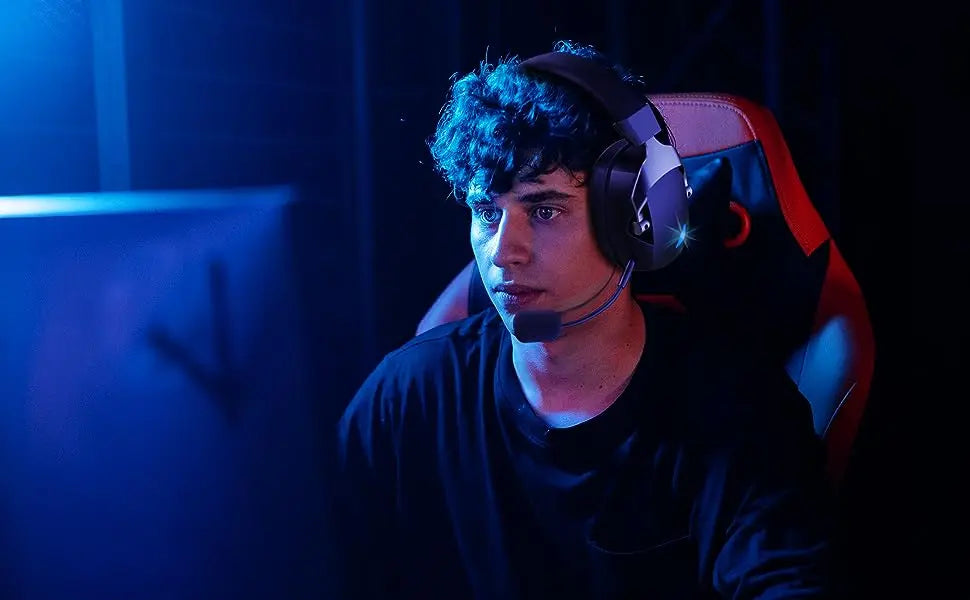 Wireless Gaming Headset with Detachable Noise Cancelling Microphone