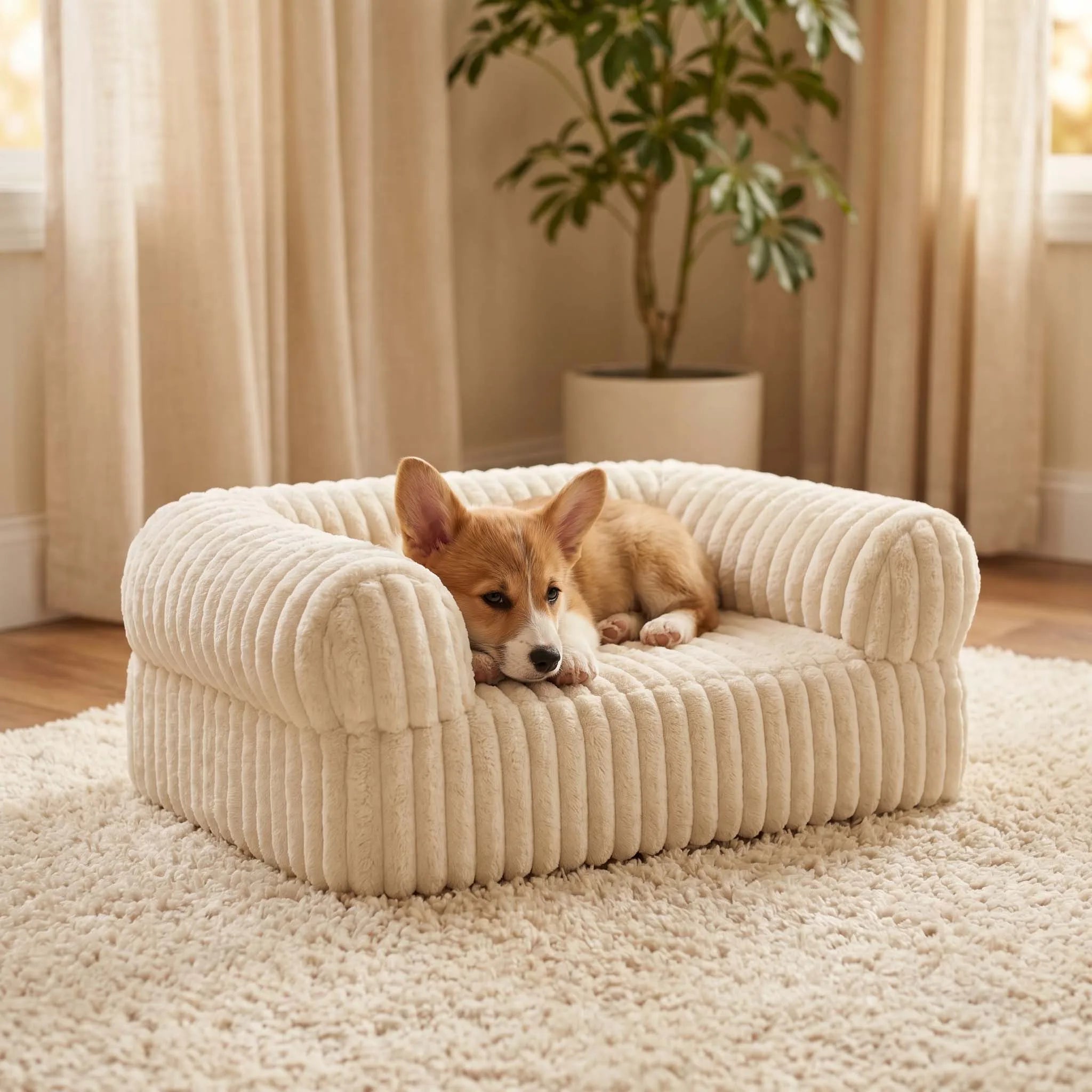 Soft Plush Cat Sofa Bed