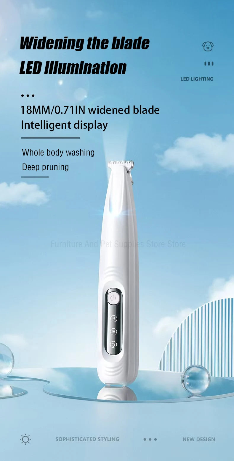 Rechargeable Dog Paw Trimmer with LED Light