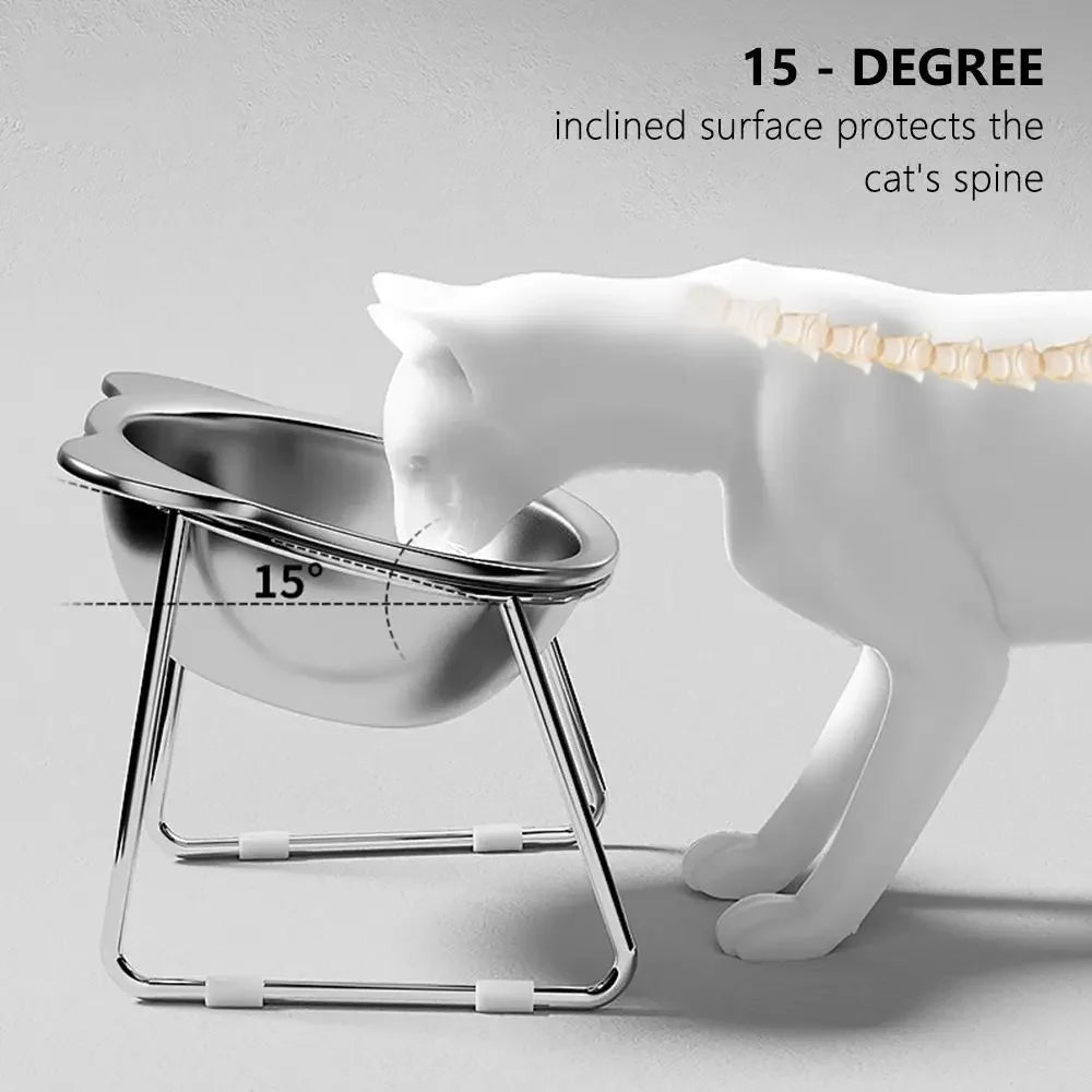 Elevated Stainless Steel Cat Bowl