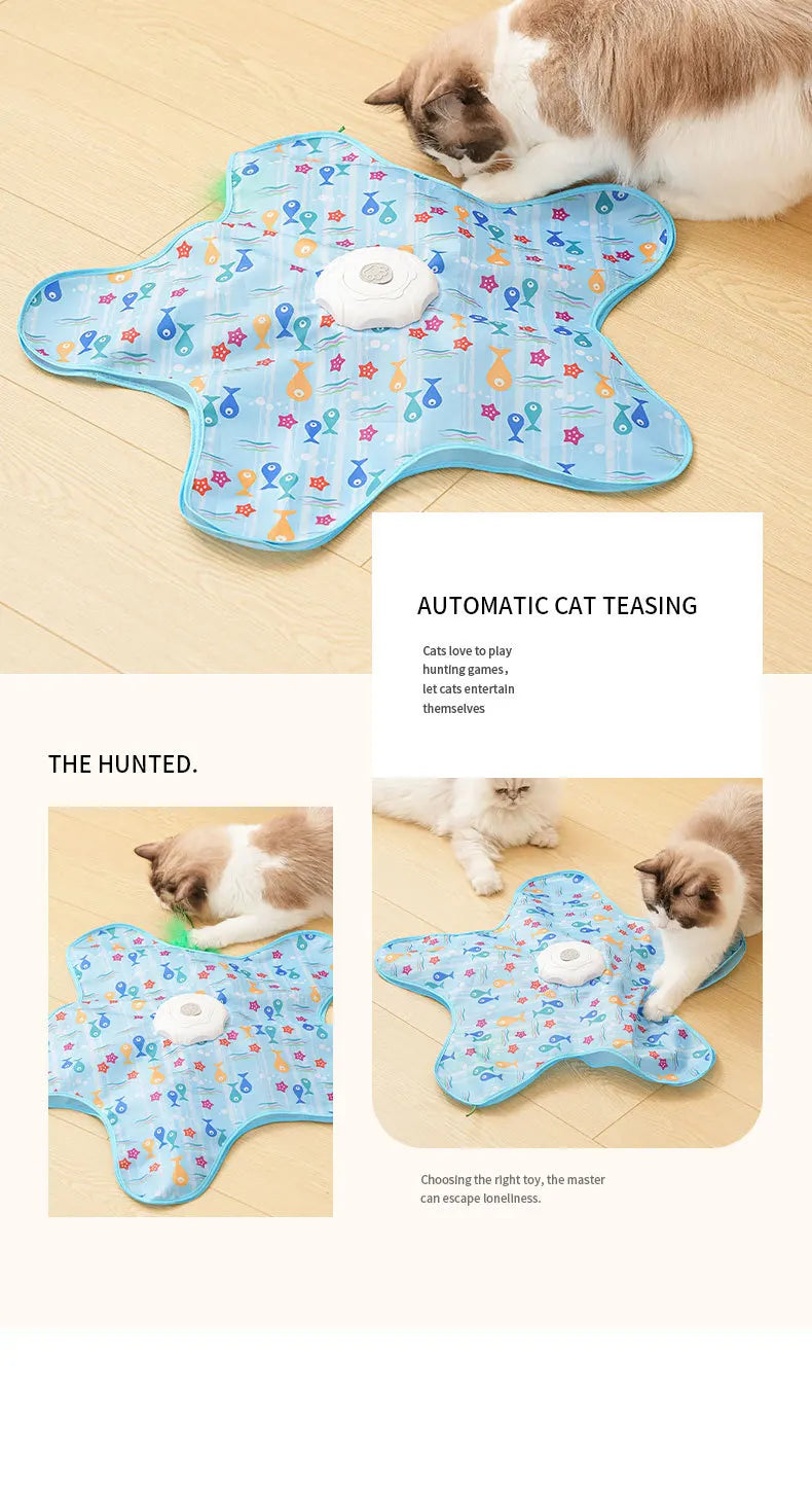 Interactive Automatic Cat Toy with Moving Feathers