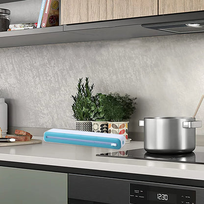 Kitchen Disposable Cling Film Cutter, Point Breaking Household Food Special Cutting Box, Suction Refrigerator Artifact