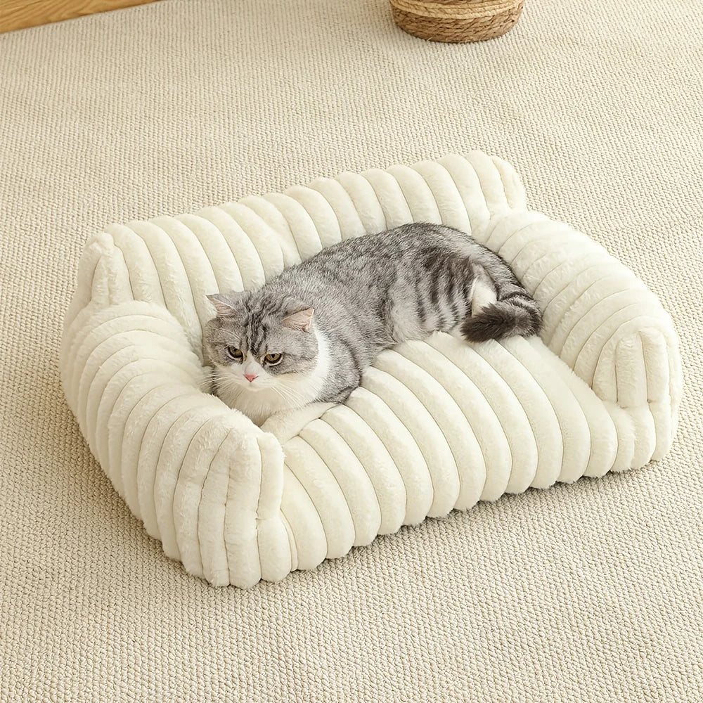 Soft Plush Cat Sofa Bed