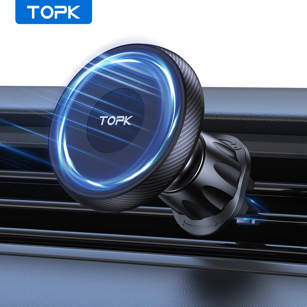 TOPK Magnetic Car Phone Holder Air Vent Mount for MagSafe iPhone & Samsung