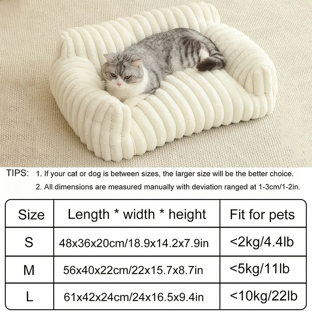 Soft Plush Cat Sofa Bed