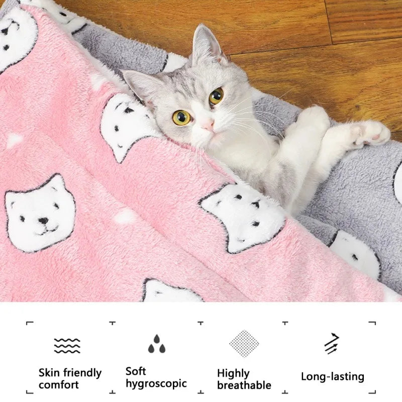 Soft Plush Cat Bed Cozy Washable Sleeping Cushion for Indoor Cats