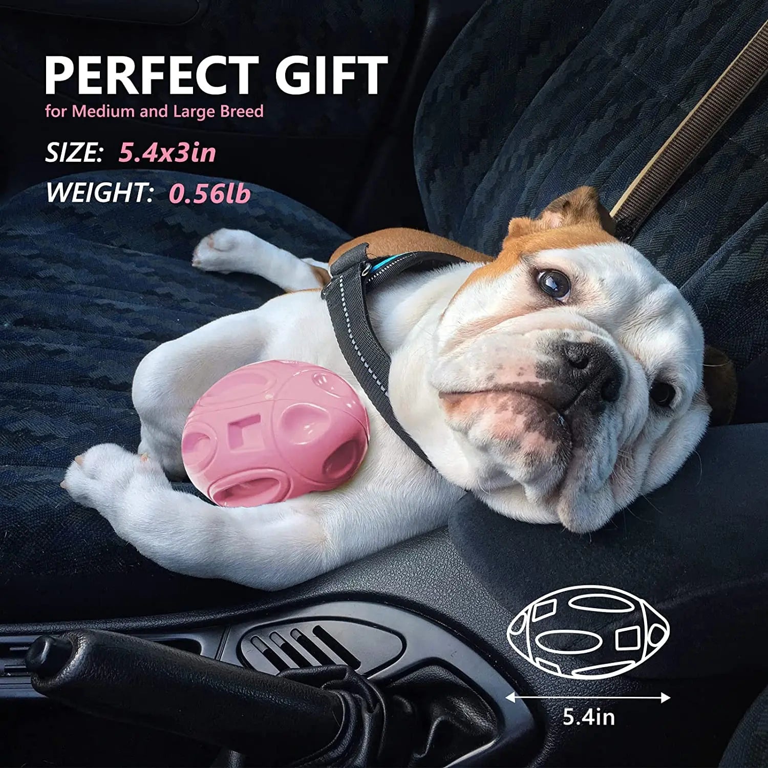 Durable Rubber Squeaky Dog Ball