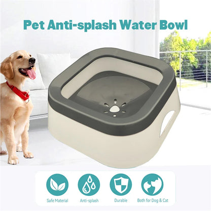 Anti-splash Water Bowl For Dogs 1L Large Capacity Drinker Drinking Bowls Dog