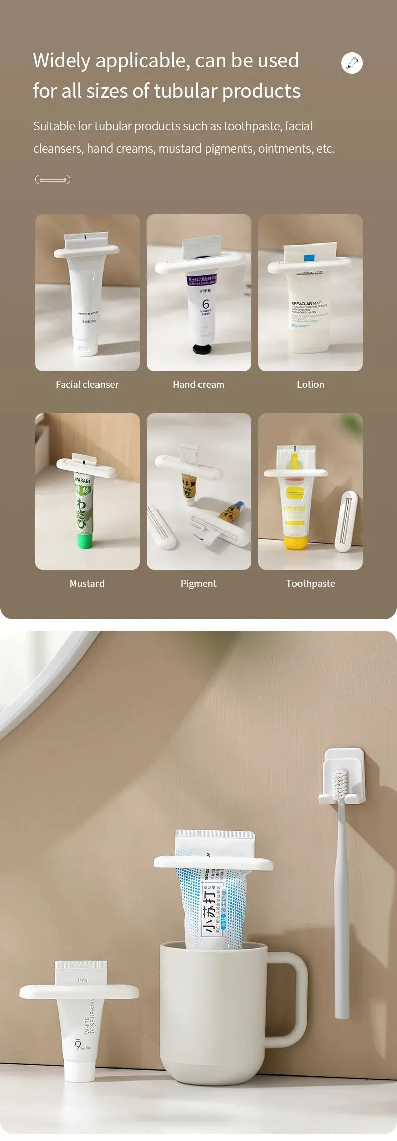 Toothpaste Squeezer, Toothpaste Clip