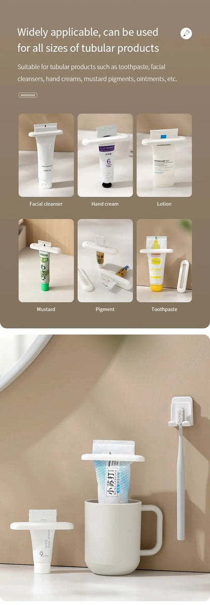 Toothpaste Squeezer, Toothpaste Clip, Facial Cleanser Hand Cream Squeezer, Household Manual Toothpaste Rolling Squeezer