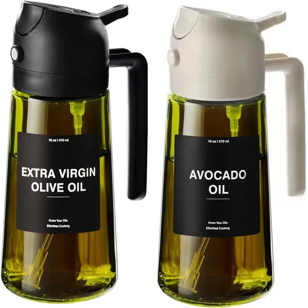 2-in-1 Olive Oil Sprayer & Dispenser Bottle