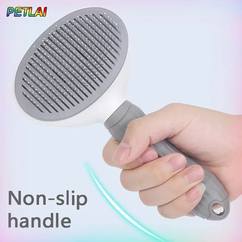 Cat & Dog Hair Removal Slicker Brush with Anti-Slip Handle