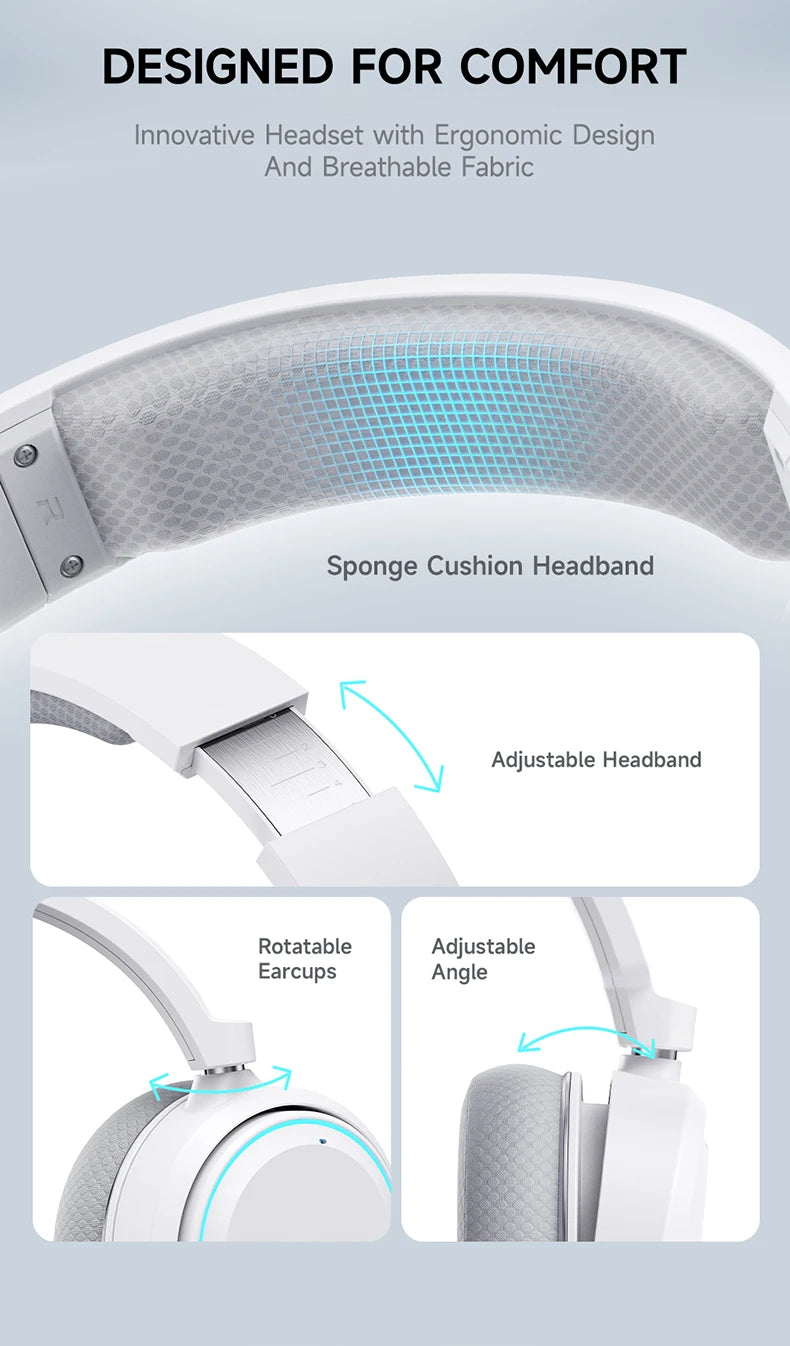 Picun G2 2.4GHz Bluetooth Wireless Gaming Headset For PC PS4 PS5