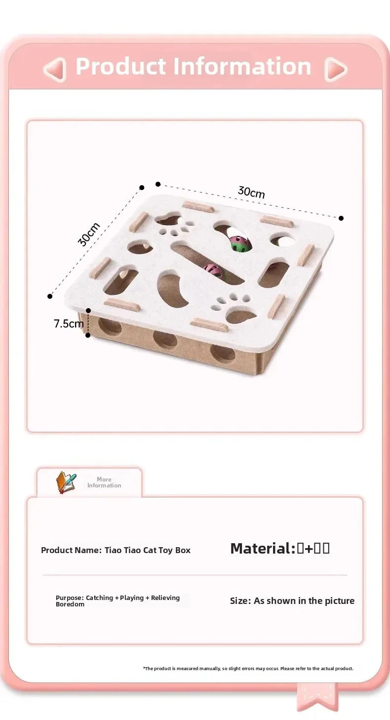 Interactive Cat Puzzle Toy & Ball Playhouse