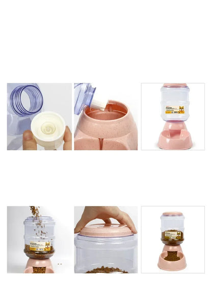 Dog Automatic Feeders Plastic Water Bottle Cat Bowl Feeding