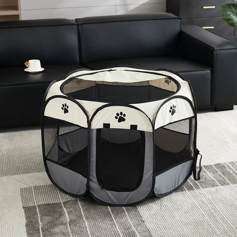 Foldable Oxford Cloth Pet Tent Portable Cat House & Small Dog Playpen