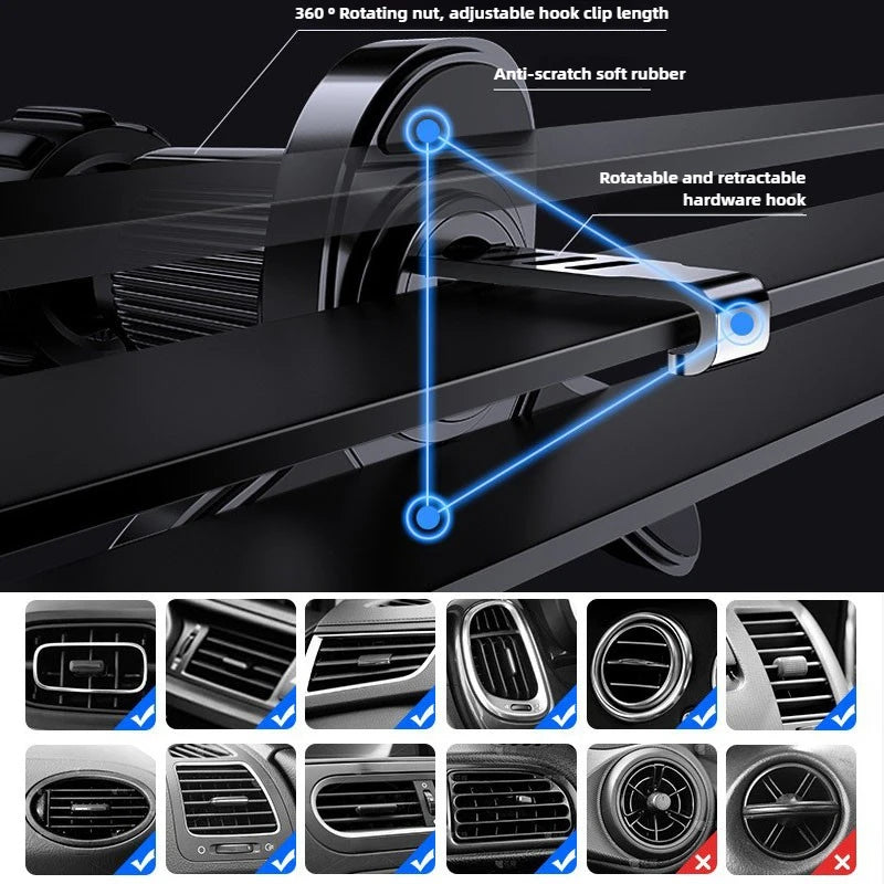 360° Air Vent Mount for iPhone, Samsung & Xiaomi Magnetic Car Phone Holder