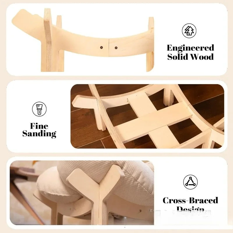 Elevated Solid Wood Pet Sofa