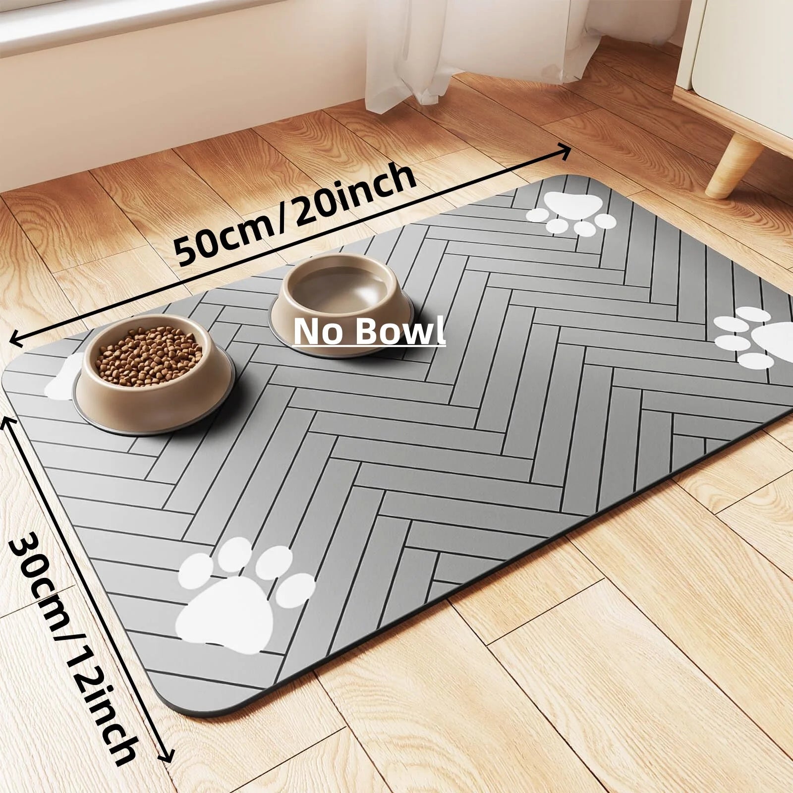 Absorbent Pet Feeding Mat for Dogs & Cats