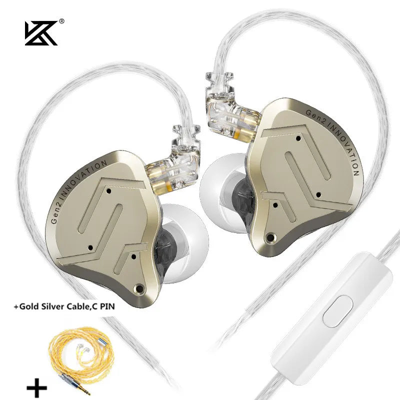 KZ ZSN Pro 2 Hybrid Drive 1BA 1DD in Ear Earphones HIFI Bass Headset Monitor Earbuds Sport Game Headphone EDXPROX ZS10PRO